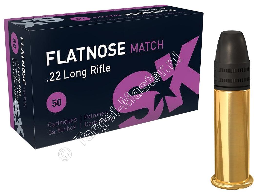 SK Flatnose Match Munitie .22 Long Rifle 40 grain Lead Flat Nose verpakking 500